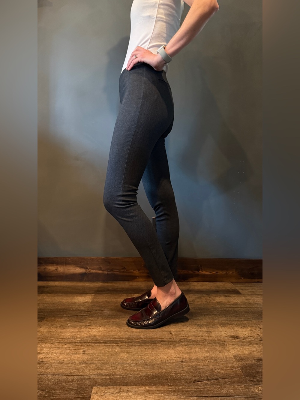 Calvin Klein Women's Dark Gray Slim Stretch Ankle Pants XS